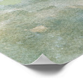 冬の松の木の水彩風景 ポスター (角)