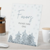 冬の松の木の赤ちゃんシャワーの好意サイン 台座サイン (インサイチュ)