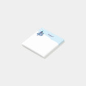 冬の松の木の青い白い雪の風景 ポストイット (アングル)