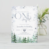 冬の松の木は彼女はonederful 1歳の誕生日ではない 招待状 (スタンド正面)