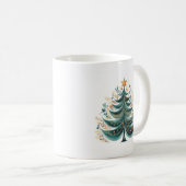 冬の松の木クリスマスコーヒーマグ コーヒーマグカップ (正面右)