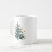 冬の松の木クリスマスコーヒーマグ コーヒーマグカップ (正面左)