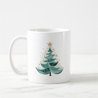 冬の松の木クリスマスコーヒーマグ コーヒーマグカップ