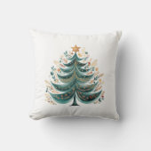 冬の松の木クリスマス枕 クッション (正面)