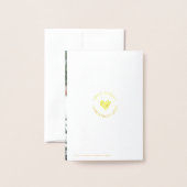 冬の松の木ミニ休日の挨拶と写真 箔カード (裏面封筒付き)