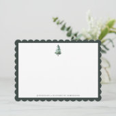 冬の松の木 ミニマルなレースのメモカード シーズンカード (スタンド正面)