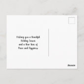 冬の松の木 – 世紀中頃のクリスマス風景 ポストカード (裏面)