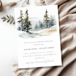 冬の松の木 雪の風景 記念日 招待状