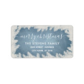 冬の松の枝にクリスマス ラベル (正面)