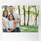 冬の松の枝3枚のエレガント写真クリスマス 三つ折りクリスマスカード (内部最初)