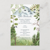 冬の松の水色結婚の詳細 エンクロージャーカード (正面)