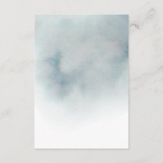 冬の松の水色結婚の詳細 エンクロージャーカード (裏面)