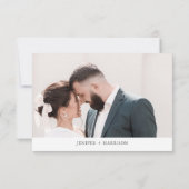 冬の松の結婚写真 サンキューカード (裏面)