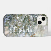 冬の松の雪景色 iPhoneケース (裏面横)