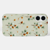冬の松ぼっくりと雪の枝 Case-Mate iPhoneケース (裏面 (横))