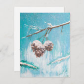 冬の松ぼっくり シーズンカード (正面/裏面)