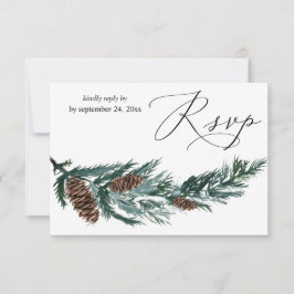 冬の松コーン&緑と食事RSVP 出欠カード