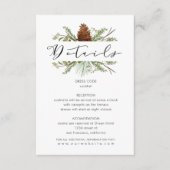 冬の松林のグリーンシーン エンクロージャーカード (正面)