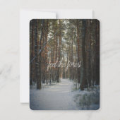 冬の松林の雪の小道 シーズンカード (正面)