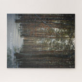 冬の松林の雪の道 ジグソーパズル (横)