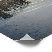 冬の松林の雪の道 ポスター (角)