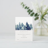 冬の松林の雪 おむつくじ 赤ちゃん歓迎会 エンクロージャーカード (スタンド正面)