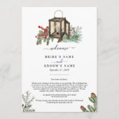 冬の松灯篭結婚の旅程 プログラム (正面)