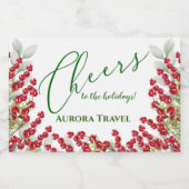 冬の果実とグリーンクリスマス応援ミニ スパークリングワインラベル (シングルラベル)