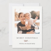 冬の果実とストライプメリークリスマスフォト シーズンカード (正面)