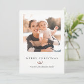 冬の果実とストライプメリークリスマスフォト シーズンカード (スタンド正面)