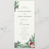 冬の果実と松の水の色の緑結婚の プログラム (正面)