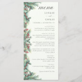 冬の果実と松の水の色の緑結婚の メニュー (正面)