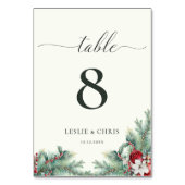 冬の果実と松の緑結婚の木 テーブルナンバー (裏面)