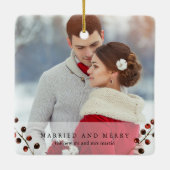 冬の果実と結婚したフォトメリーオーナメント セラミックオーナメント (裏面)
