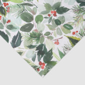 冬の果実と緑のクリスマスティッシュペーパー 薄葉紙 (詳細)