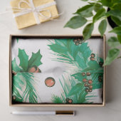 冬の果実と緑の花クリスマス 薄葉紙 (ギフト)