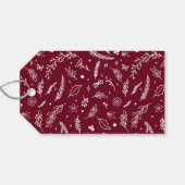 冬の果実と葉クランベリーホリデー ギフトタグ (裏面横)