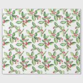 冬の果実のパターン ラッピングペーパー (フラット)