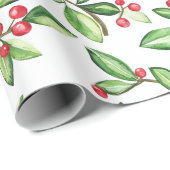 冬の果実のパターン ラッピングペーパー (ロールコーナー)