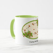 冬の果実のリースのマグ マグカップ (正面左)