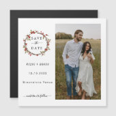 冬の果実の写真結婚式の日付を保存 (正面/裏面)