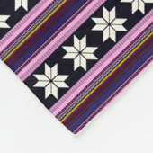 冬の果実の北欧人によって編まれる十字のステッチのグラフィック フリースブランケット (角)