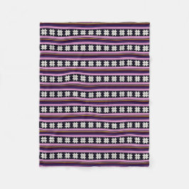 冬の果実の北欧人によって編まれる十字のステッチのグラフィック フリースブランケット