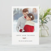 冬の果実の愛とフォトカ感謝していード サンキューカード (スタンド正面)