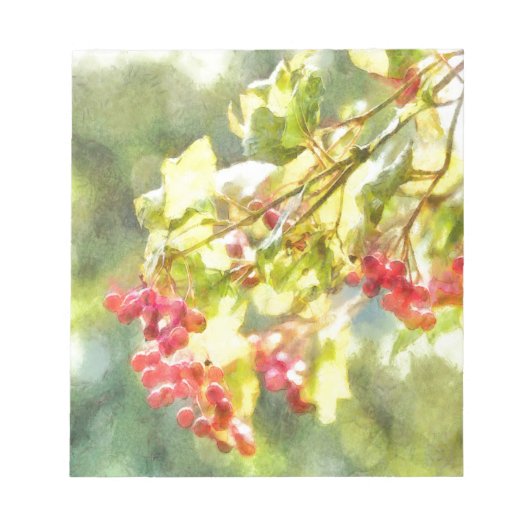 冬の果実の水色 ノートパッド (正面)