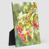 冬の果実の水色 フォトプラーク (側面)