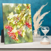 冬の果実の水色 フォトプラーク (側面)