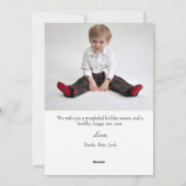 冬の果実の白いアーチ写真 シーズンカード (裏面)