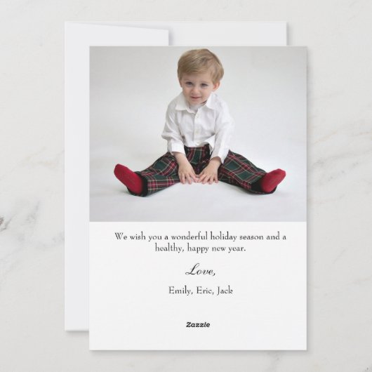 冬の果実の白いアーチ写真 シーズンカード (裏面)