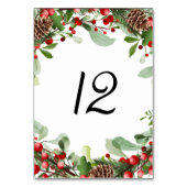 冬の果実の結婚クリスマスのテーブル番号 テーブルナンバー (裏面)